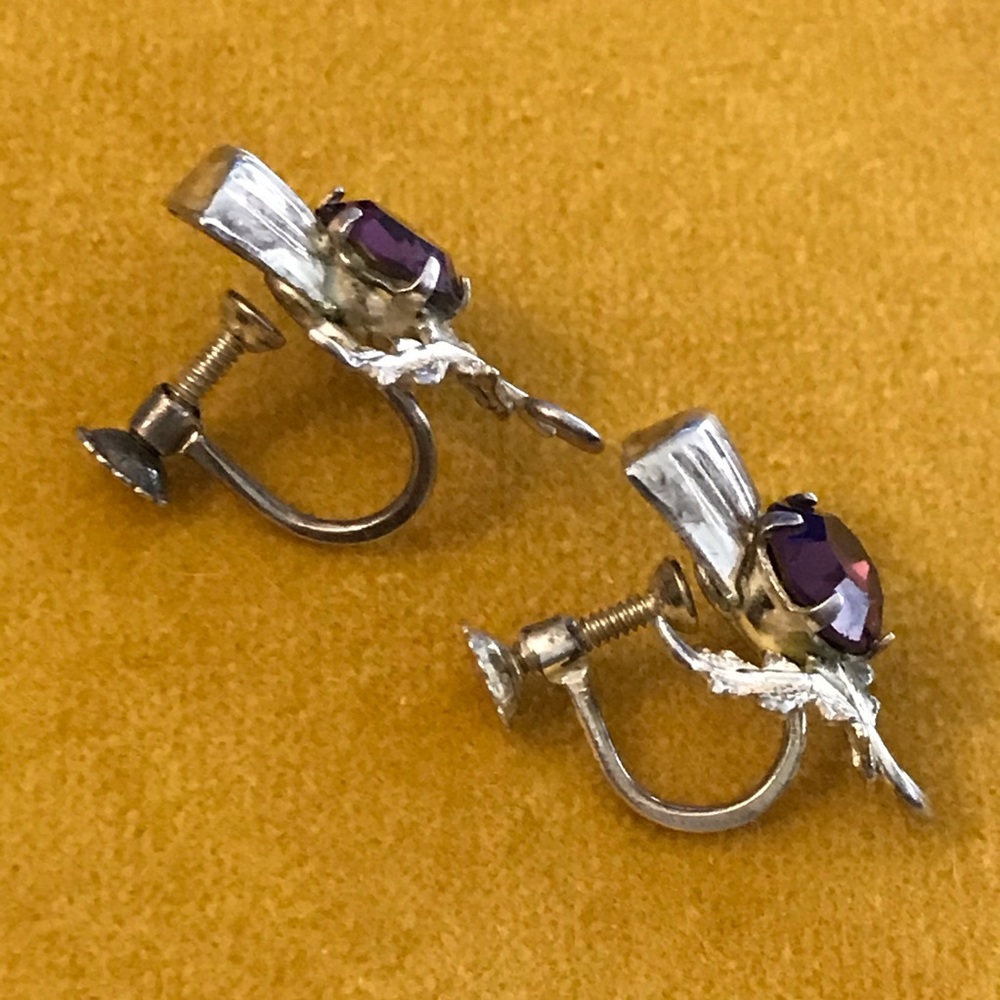 EUC Vintage Ward Brothers Sterling Silver Earrings - Picture 3 of 8